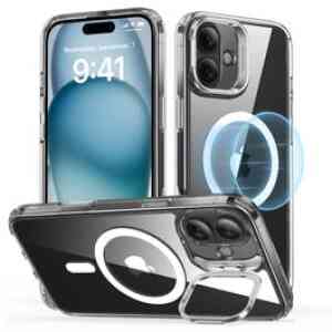 ESR Case Classic Hybrid Premium W/Stash Stand Magsafe iPhone 16 Pro Max Clear