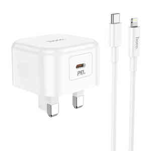 Hoco PD Single Port Super Fast Wall Charger with Lightning Cable, C91B