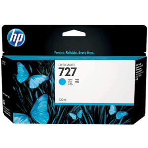 HP 727 Cyan DesignJet Ink Cartridge 130-ml