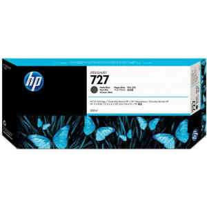 HP 727 Matte Black DesignJet Ink Cartridge 300-ml