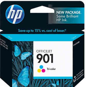 HP 901 Original Ink Cartridge, Tricolor