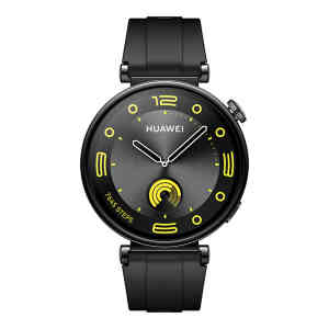 Huawei Smart Watch GT 4, 41 mm, Black Fluororubber Strap, Aurora-B19F