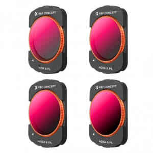 K&F Concept ND & Polarizer Filters for DJI Osmo Pocket 3, Magnetic 2 in 1 ND/PL(3+4+5+6 stops) Filters 4-Pack 28 Layer nano-coated(SKU.2092)