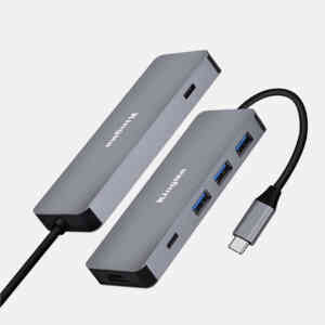 KingMa 6-in-1 USB C Hub Adapter for Type-C Equipments with PD Charging