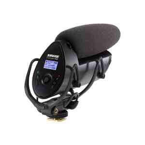 LensHopper Camera-Mount Condenser Microphone With Integrated Flash Recording VP83F Black