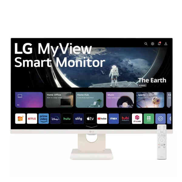LG 27 inches MyView FHD IPS Smart Monitor with WebOS and Built-in Speakers, 27SR50F-W AMA