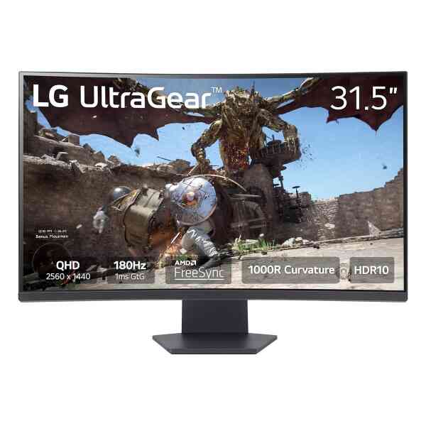 LG 32 Inches QHD Curved Gaming Monitor, 32GS60QC