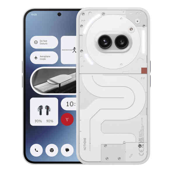 Nothing Phone (2a) 5G Smartphone, 12 GB RAM, 256 GB Storage, Milk, A10400050