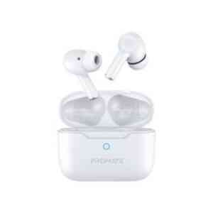 Promate Active noise cancelling TWS Earphone With Touch Control White