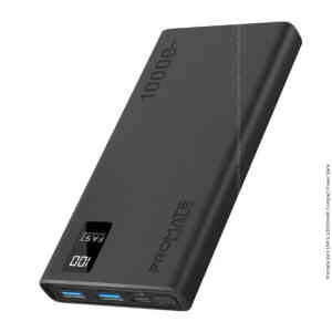 Promate Compact Power Bank, 10000 mAh, Black, Bolt-10 Pro