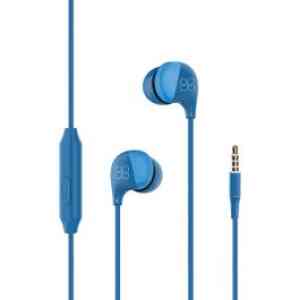 Promate Metallic Styled Wired Earphones With Microphone Blue