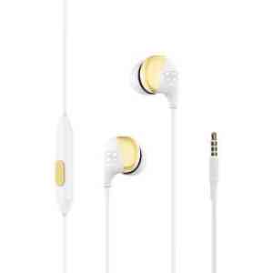 Promate Metallic Styled Wired Earphones With Microphone Gold