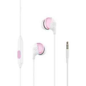 Promate Metallic Styled Wired Earphones With Microphone White