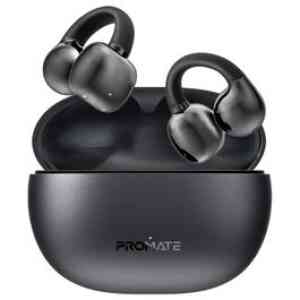 Promate Open Ear Clip TWS With 28 Hours Playing Time Black