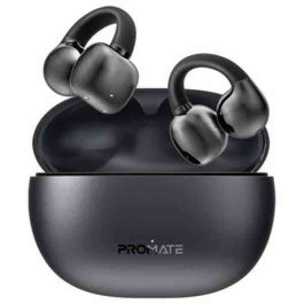 Promate Open Ear Clip TWS With 28 Hours Playing Time Black