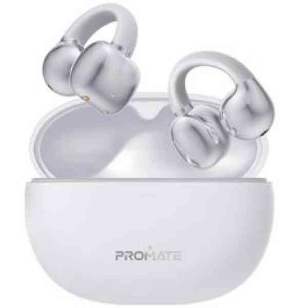 Promate Open Ear Clip TWS With 28 Hours Playing Time White