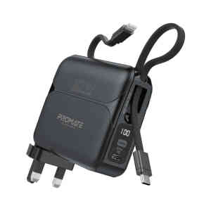 Promate PowerPack-20Pro Power Bank with AC Plug, 27W, 20000mAh