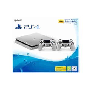 PS4 500 GB SILVER WITH TWO CONTROLLER