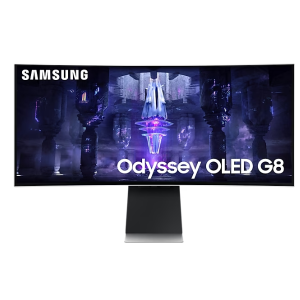SAMSUNG ODYSSEY OLED G8 G85SB 34″, 175HZ, 0.03MS, 2K “ULTRA WQHD”, HDMI 2.1 CURVED GAMING MONITOR