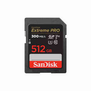 SanDisk Extreme Pro 512GB SDXC UHS II Memory Card with 300MPBS Read Speed(SDSDXDK-512G-GN4IN )