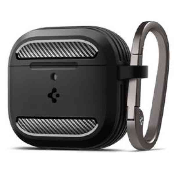 Spigen Case Rugged Armor For Airpods 4th Gen Matte Black