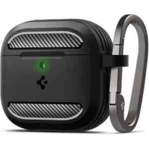 Spigen Case Rugged Armor For Airpods 4th Gen Matte Crystal Clear