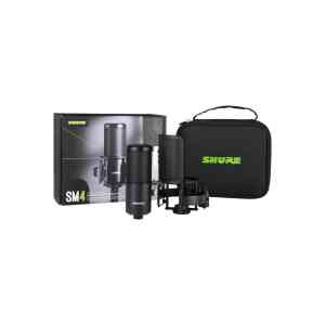 Studio Recording Microphone Kit, XLR Home Studio Condenser Mic with Mix-Ready Audio - All-Metal Construction, Includes Detachable Magnetic Pop Filter & Shock Mount SM4-K-KIT Black