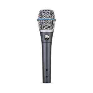 Supercardioid Single-Element Vocal Condenser Microphone for Studio Recording and Live Performances with A25D Mic Clip and Storage Bag BETA 87A black