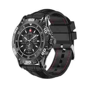 Swiss Military Dom2 Smart Watch Blackface with Black Silicon Strap