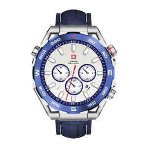 Swiss Military DOM3 Bluetooth Smart Watch, 1.43 inches, Blue