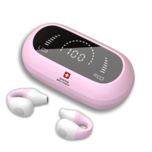 Swiss Military Earbuds Delta 4 Air Conduction Wireless Stereo Pink