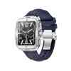 Swiss Military Smart Watch Alps2,Gun MetalFrame and Dark Blue Slicion Strap,Square Face