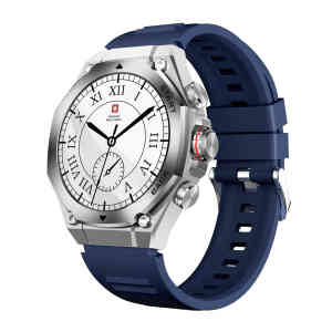 Swiss Military Smart Watch With Silicone Strap DOM 6 Blue