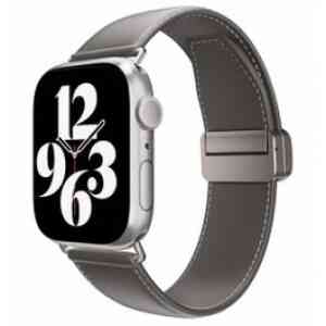 Switch Easy Strap Apple Watch Genuine Leather Magnetic Lock 42/44/45/49 mm Gray