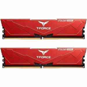 TEAMGROUP T-Force Vulcan DDR5 Ram 32GB Kit (2x16GB) 5600MHz (PC5-44800) CL36 Desktop Memory Module Ram (Red)