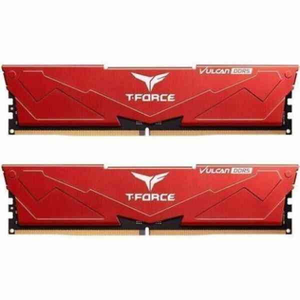 TEAMGROUP T-Force Vulcan DDR5 Ram 32GB Kit (2x16GB) 5600MHz (PC5-44800) CL36 Desktop Memory Module Ram (Red)