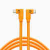 TetherPro USB-C to USB-C, Right Angle to Right Angle 15'(4.6m) ORG| SKU: CUC15RT2RT-ORG