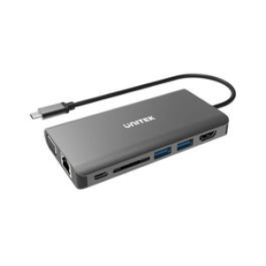 Unitek Adapter 9 in 1 Type-C USB 3.1 Hub 2*USB 3.0+ HDMI+VGA+Sd+Audio+PD/Data