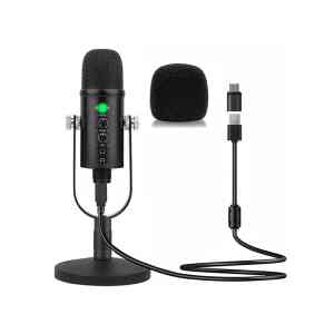 USB Condenser Microphone Compatible with PC/MAC/Ps4/iPhone/iPad/Android,Computer Mic with Noise Cancelling & Reverb, Studio Microphone for Voice and Music...