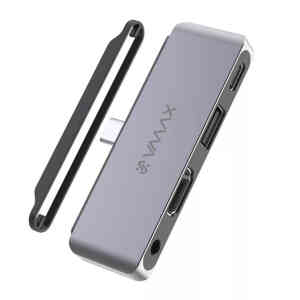 V-Max USB-C 4 in 1 Hub, Silver, VAA400