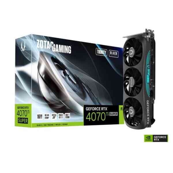 ZOTAC Gaming GeForce RTX 4070 Ti Super Trinity Black Edition DLSS 3 16GB GDDR6X 256-