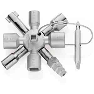 Knipex TwinKey® Control Cabinet Key for All Standard Cabinets and Shut-off Systems - 00 11 01