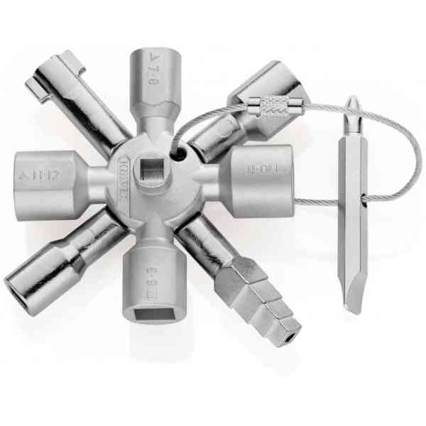 Knipex TwinKey® Control Cabinet Key for All Standard Cabinets and Shut-off Systems - 00 11 01