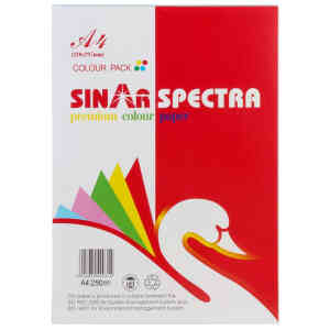 Premium Color Paper - 80gsm, A4, 10 Assorted Colors, 250 Sheets